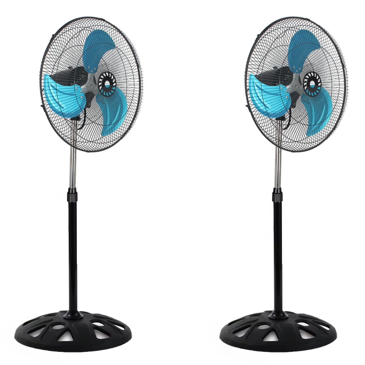18-inch Industrial Heavy Duty Pedestal Oscillating Stand Fan - Set of 2