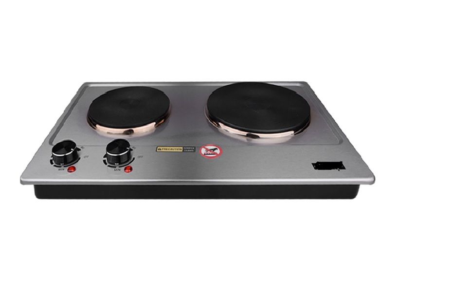 2-in-1 Electric Stove 1000W +1500W Hot Plate Electric Cooking 155MM & 185 MM