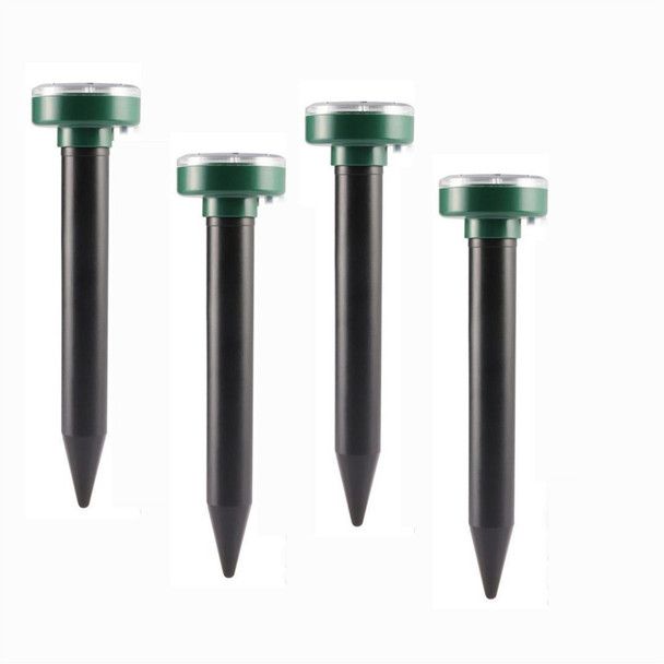 4 Piece Mole Repellent Solar Powered Gopher Repellent For Lawn Garden