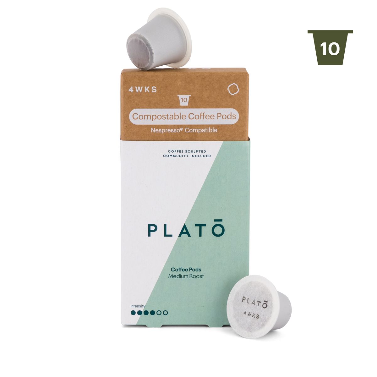 Plato House Blend - 10 Compostable Nespresso - Compatible Coffee Pods