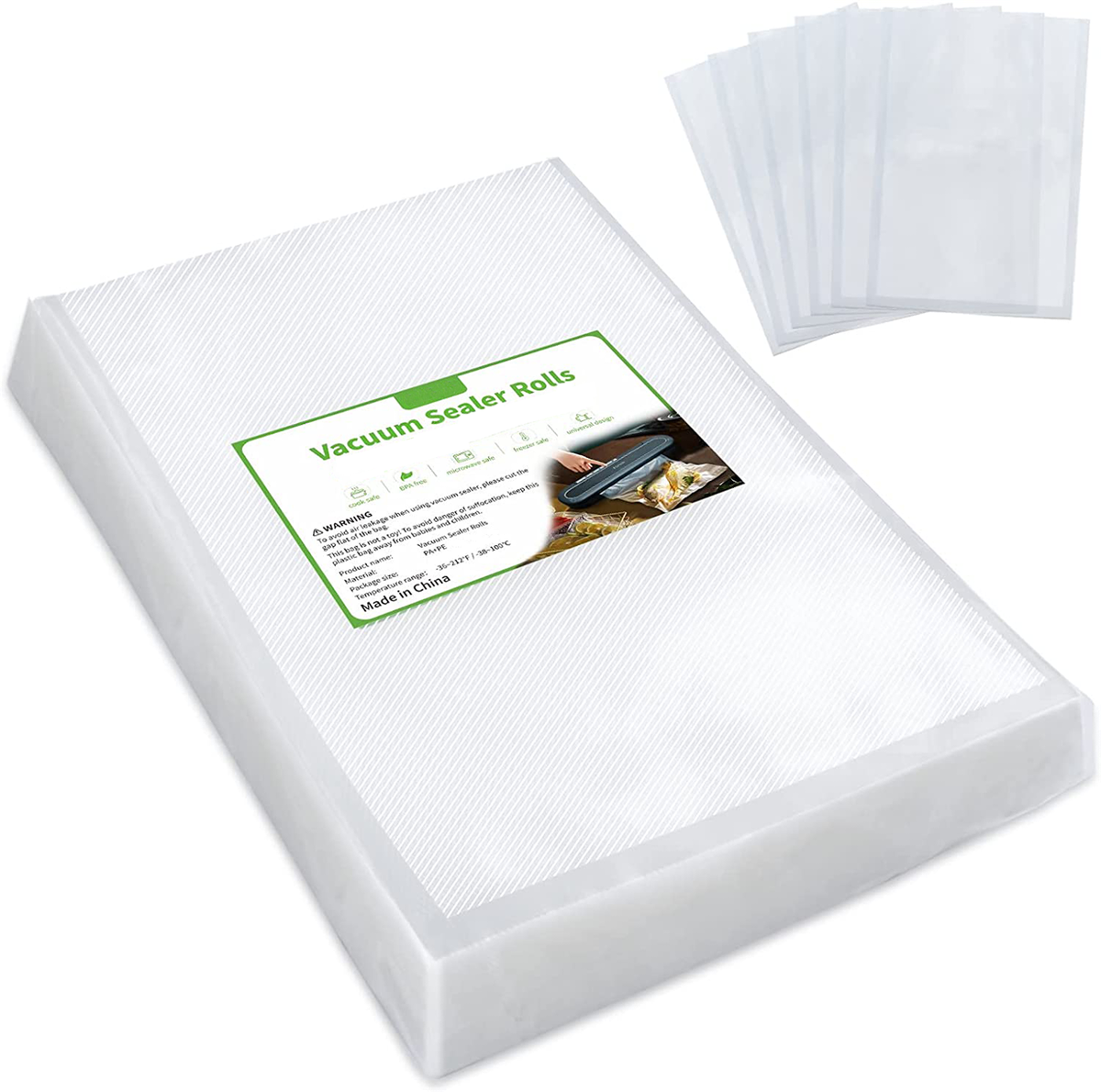 50 Piece Vacuum Sealer Freezer Storage Machine Bags Embossed Food Saver