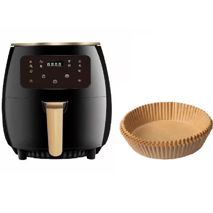 6L Digital Air Fryer Roaster with Paper Liners - Black