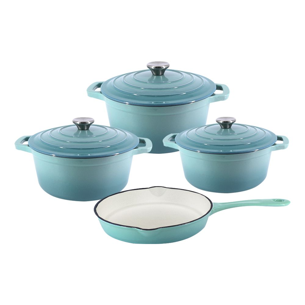 7 Piece Black Authentic Cast Iron Cookware Set