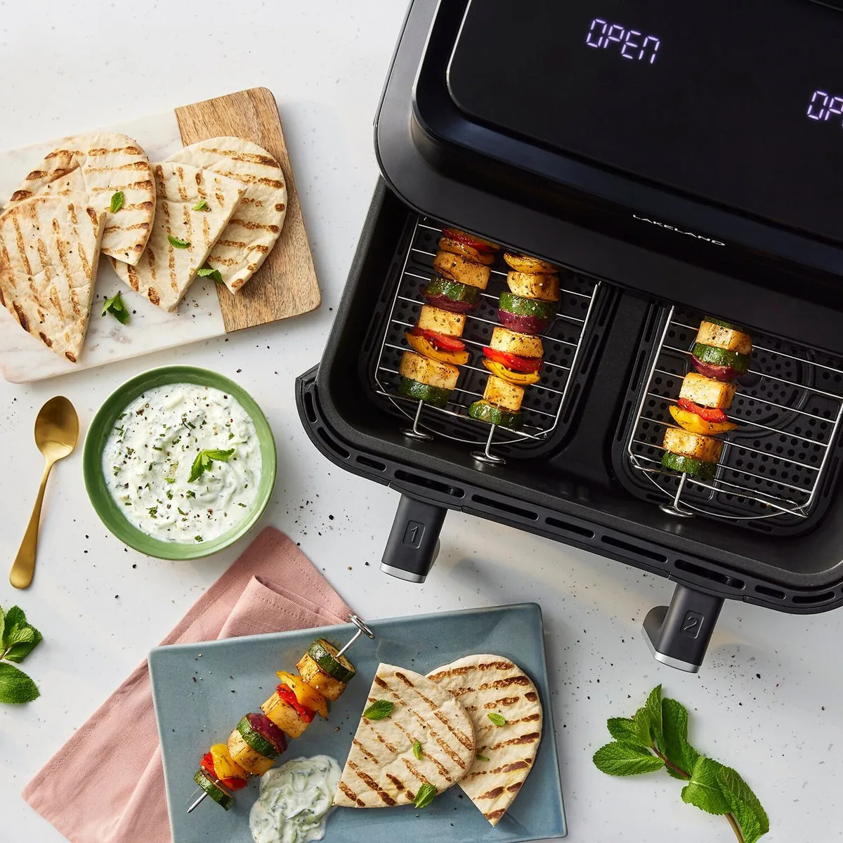 Air Fryer Rack With Skewers - Universal Fit