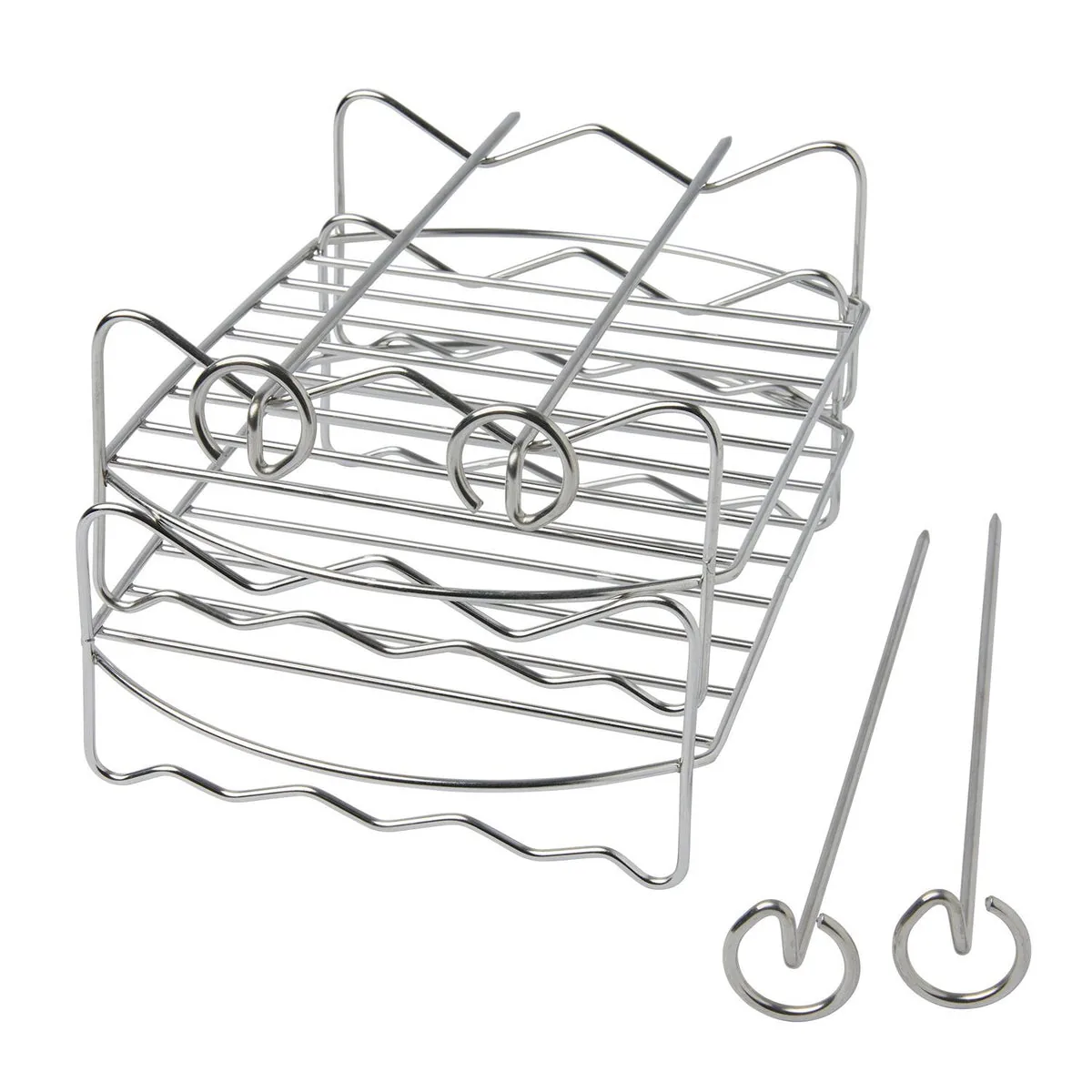 Air Fryer Rack With Skewers - Universal Fit