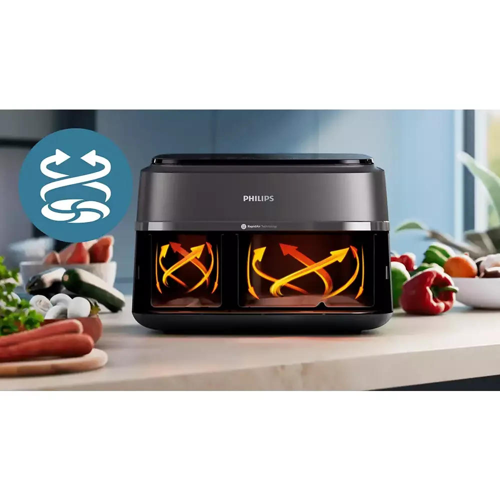 3000 Series Dual Basket Airfryer NA351/00 - 9.5L (dual basket)