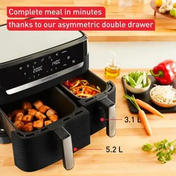 Tefal Dual Easy Fry Air Fryer 8.3L - Black