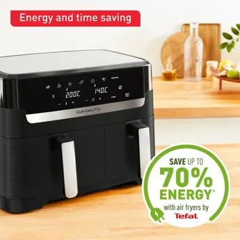 Tefal Dual Easy Fry Air Fryer 8.3L - Grey