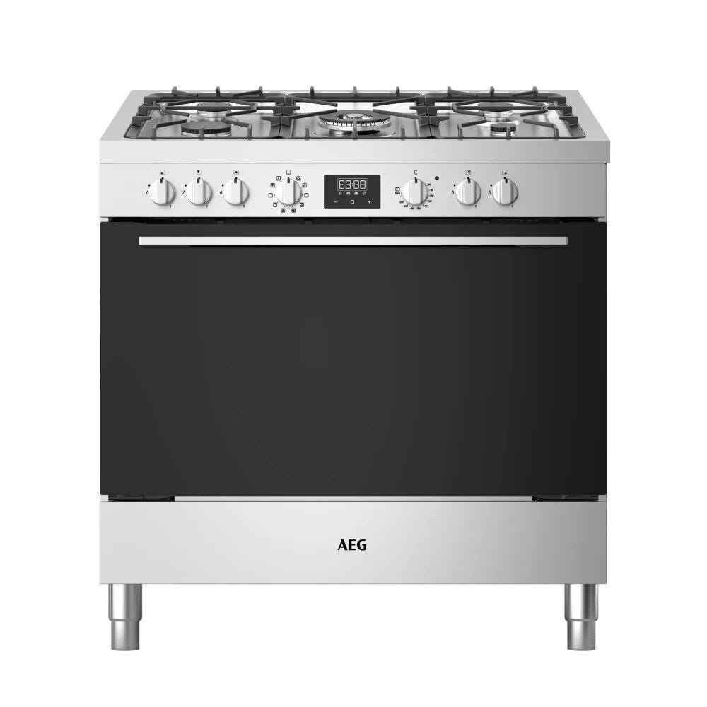 AEG 90cm Stainless Steel Freestanding Gas/Electric Stove - AEG90GES1A