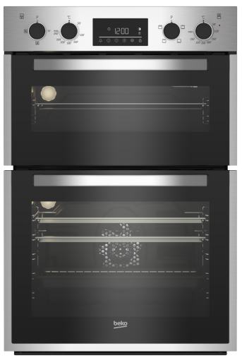 Beko 60cm Built-In Double Oven Inox - BBDF26300X
