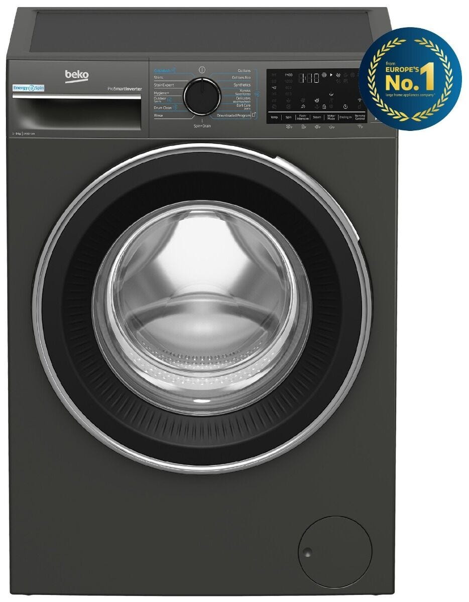 Beko 9kg Grey Freestanding Washing Machine - BAW208