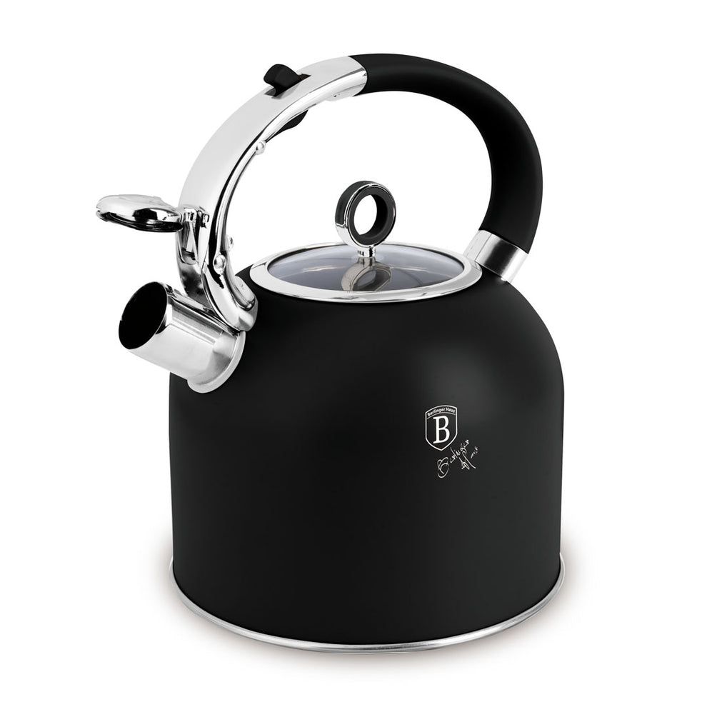 Berlinger Haus 3.0L Stainless Steel Whistling Kettle with Glass Lid