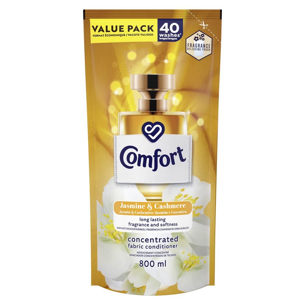 Comfort Jasmine&Cashmere Concentrated Laundry Fabric Softener Refill 800ml
