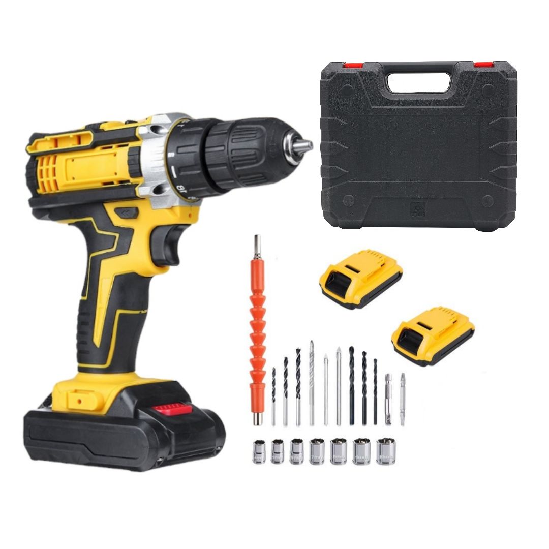 Cordless Rechargeable Drill Set-Tool Kit,Battery Pack & Carry Case-Terdove