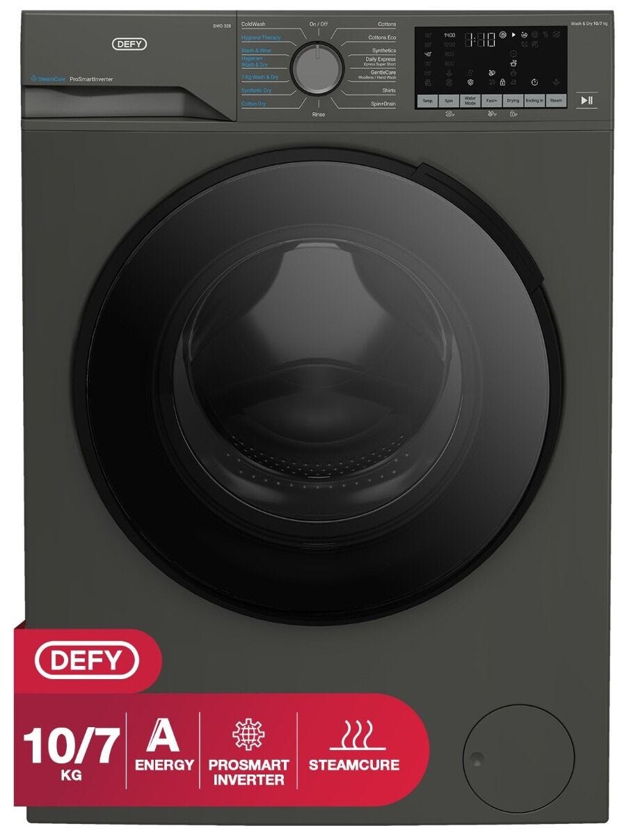 Defy 10/7kg Grey Washer Dryer - DWD328