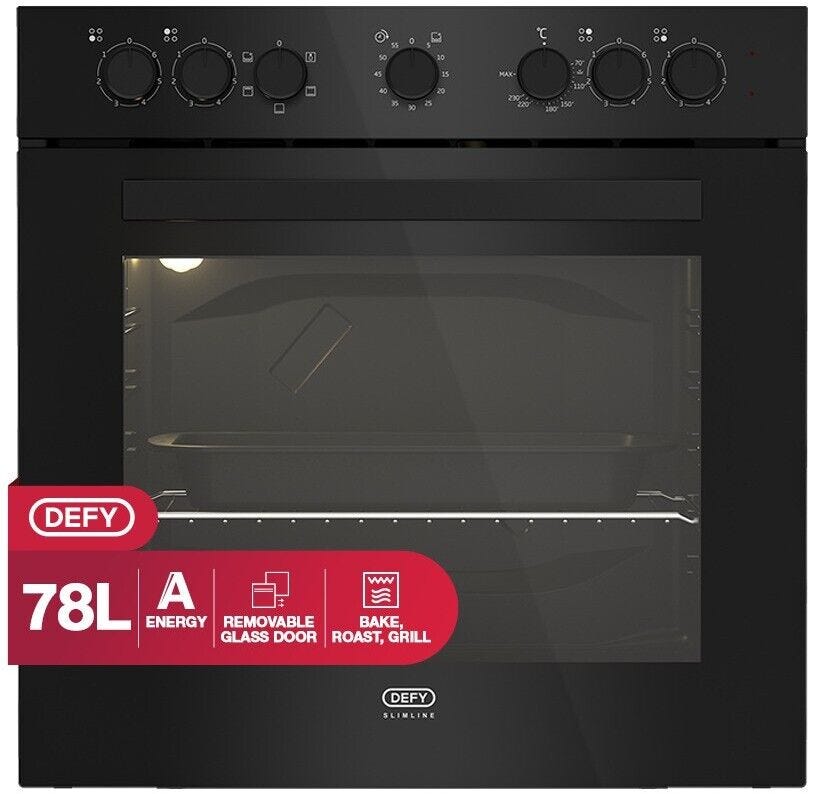 Defy 60cm Slimline Glass Undercounter Oven - DBO482E