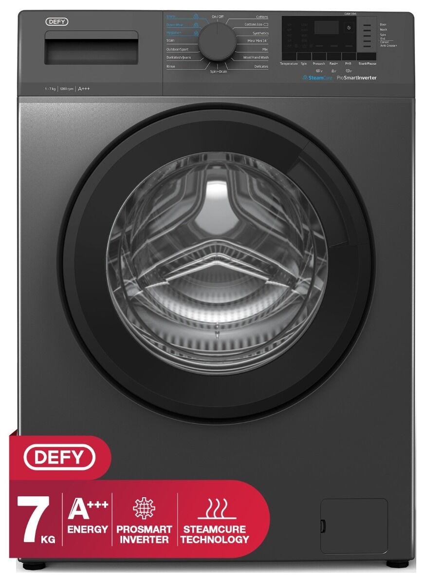 Defy 7kg Manhatten Grey Front Loader Washing Machine - DAW394