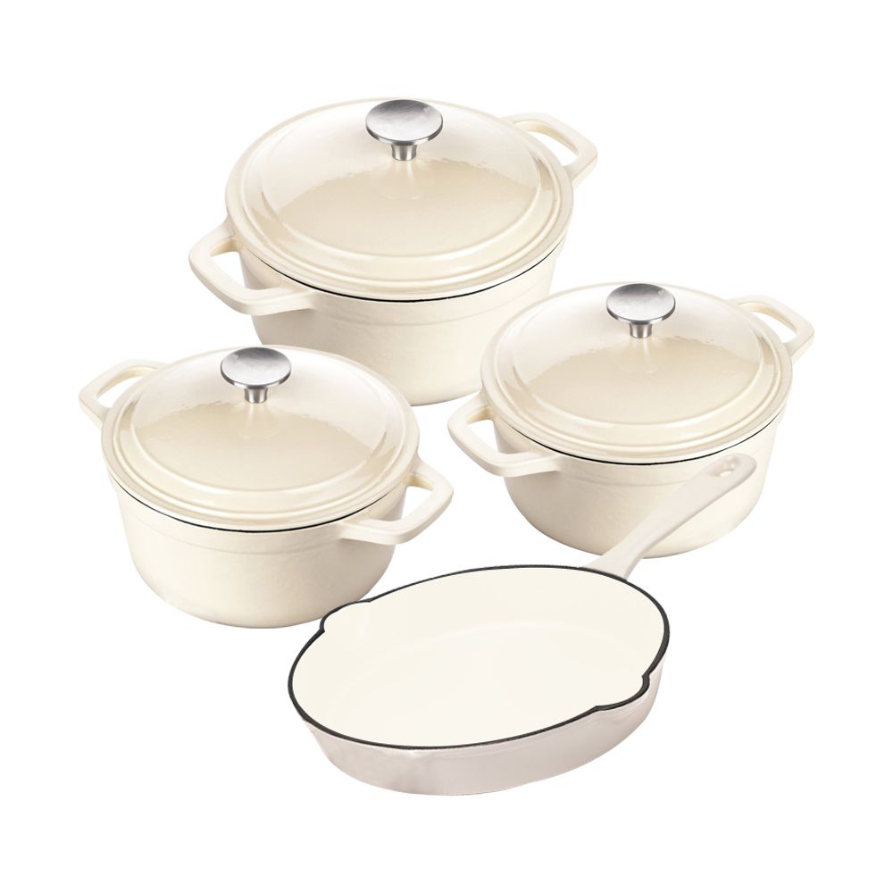 DH - New Design Dutch Pot Cookware Sets Cast Iron - 7 Piece