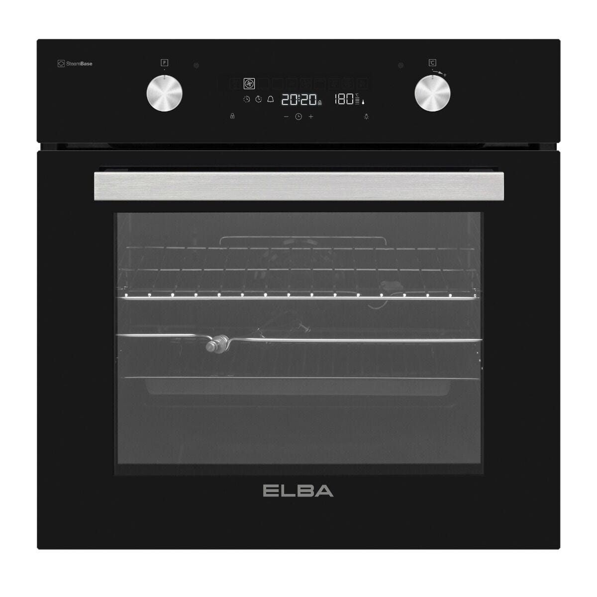 Elba 60cm Black Multifunction Electric Oven With Glass Finish - T60-7