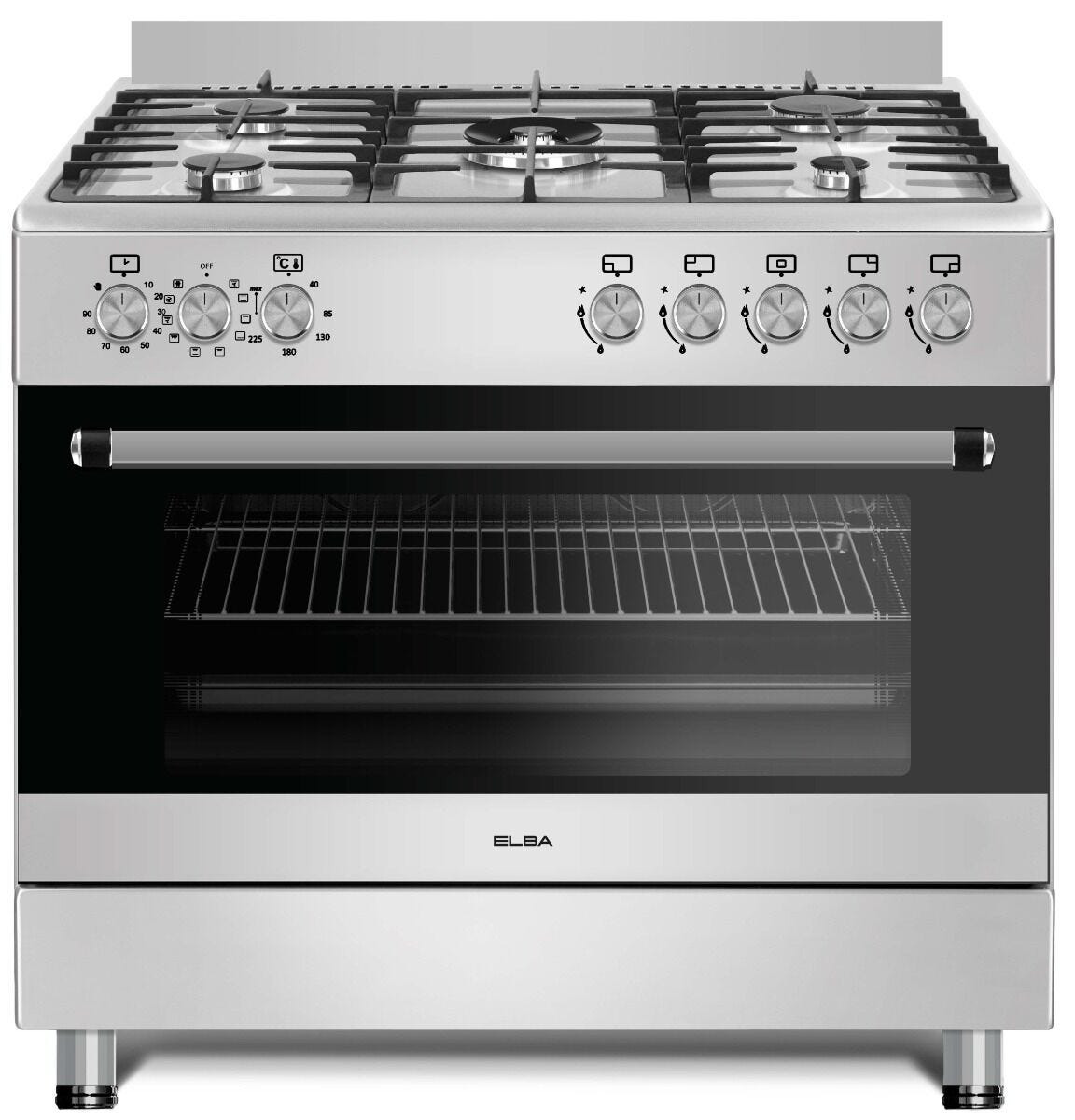 Elba Essential 90CM 5 Gas Cooker with Electric Oven - 04/96CL827N
