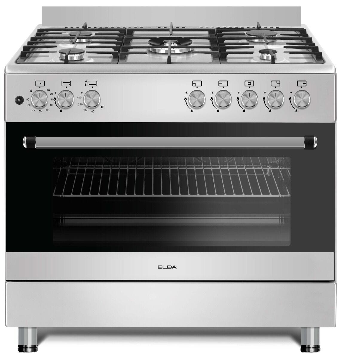 Elba Essential 90CM 5 Gas Cooker with Gas Oven - 04/96CL828N