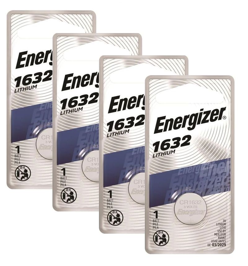 Energizer CR1632 3v Lithium Coin Battery Card 1 - 4x Bundle