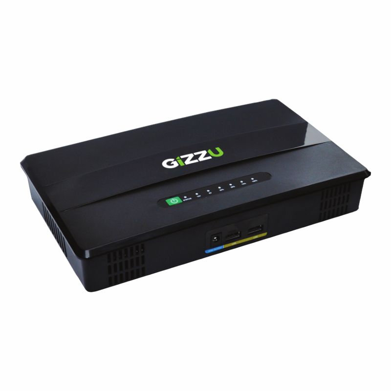 Gizzu 60W 69wh 21600mAh Mini DC UPS For CCTV Wi-Fi , Fiber & Mobile Devices