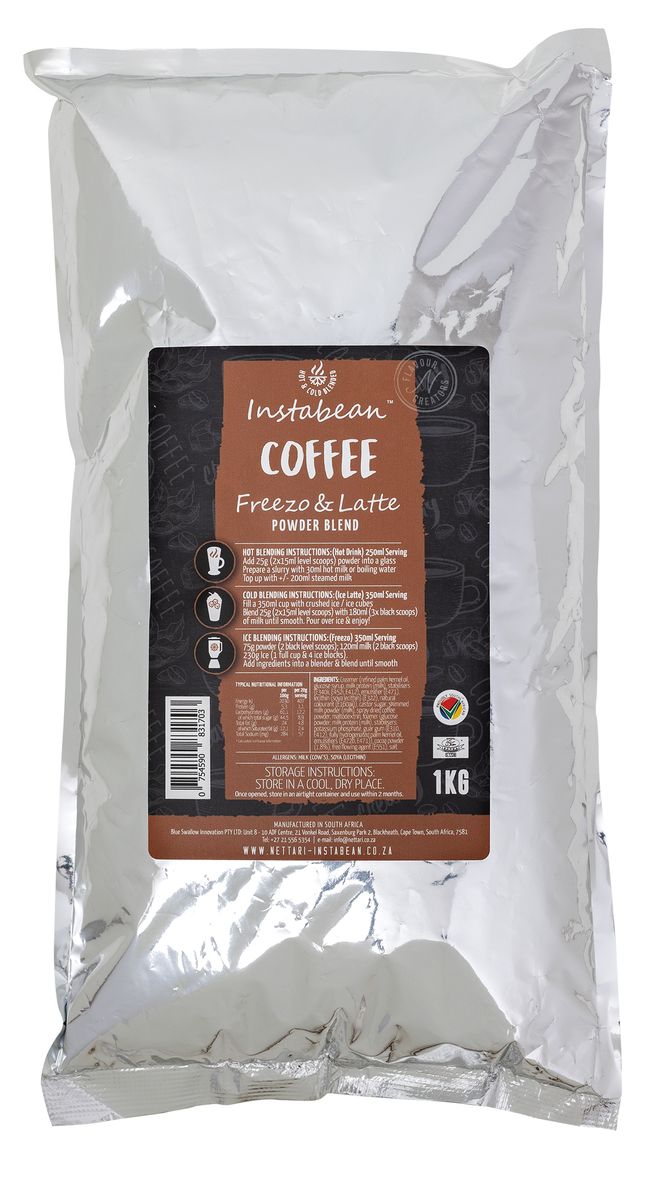 Instabean Coffee Freezo & Latte powder 1kg Refill Pouch