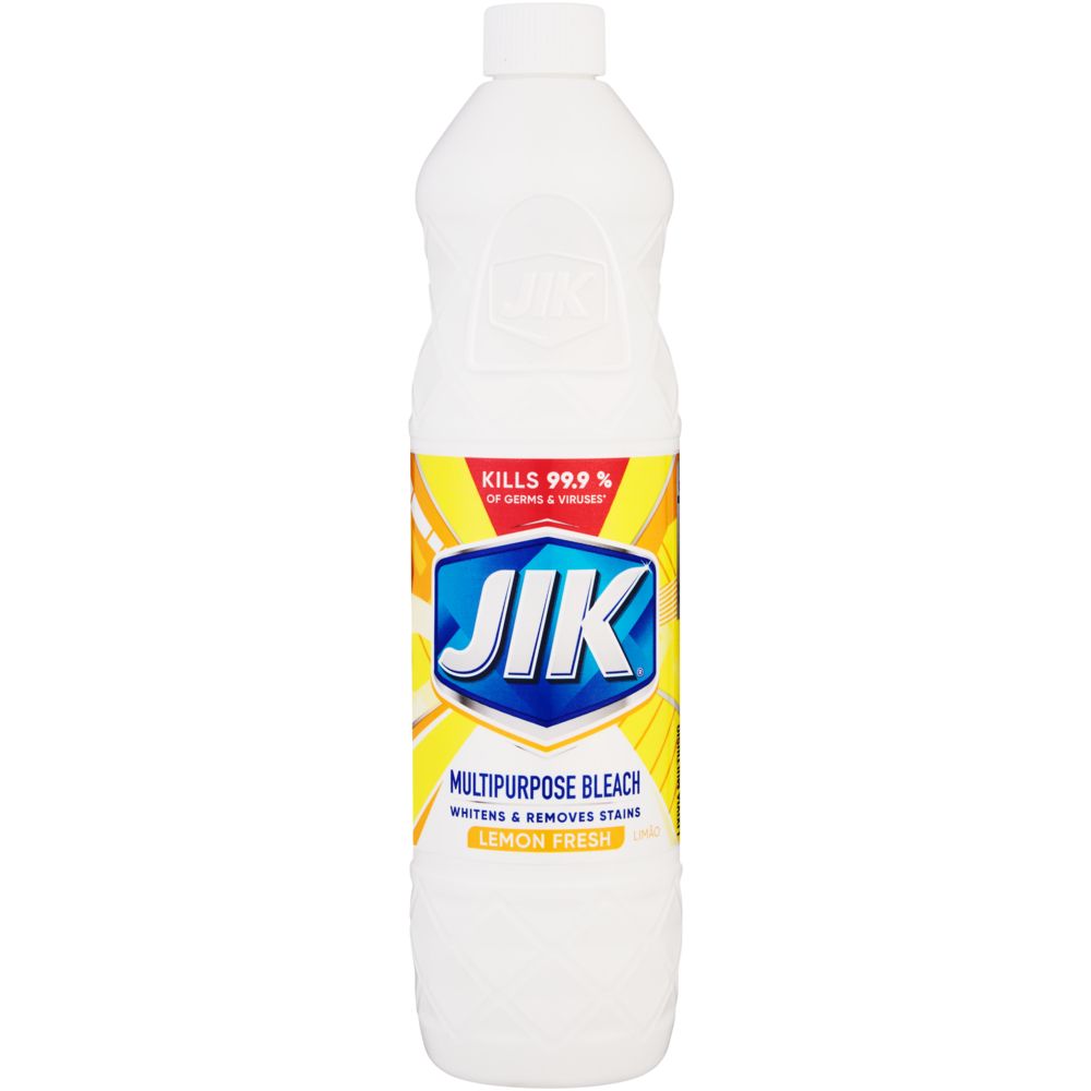 JIK 750ml, Liquid Thin Bleach, Laundry Stain remover, Lemon