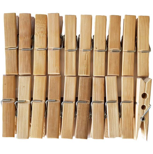 Laundry Clothing Bamboo Pegs