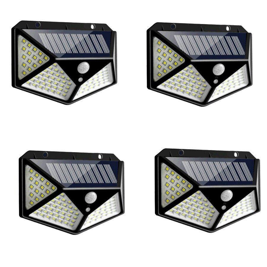 LED Outdoor Solar Interaction Wall Lamp - Set of 4