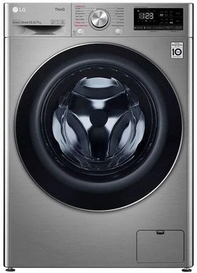 LG 10.5kg/7kg Washer Dryer Silver - F4V5RGP2T