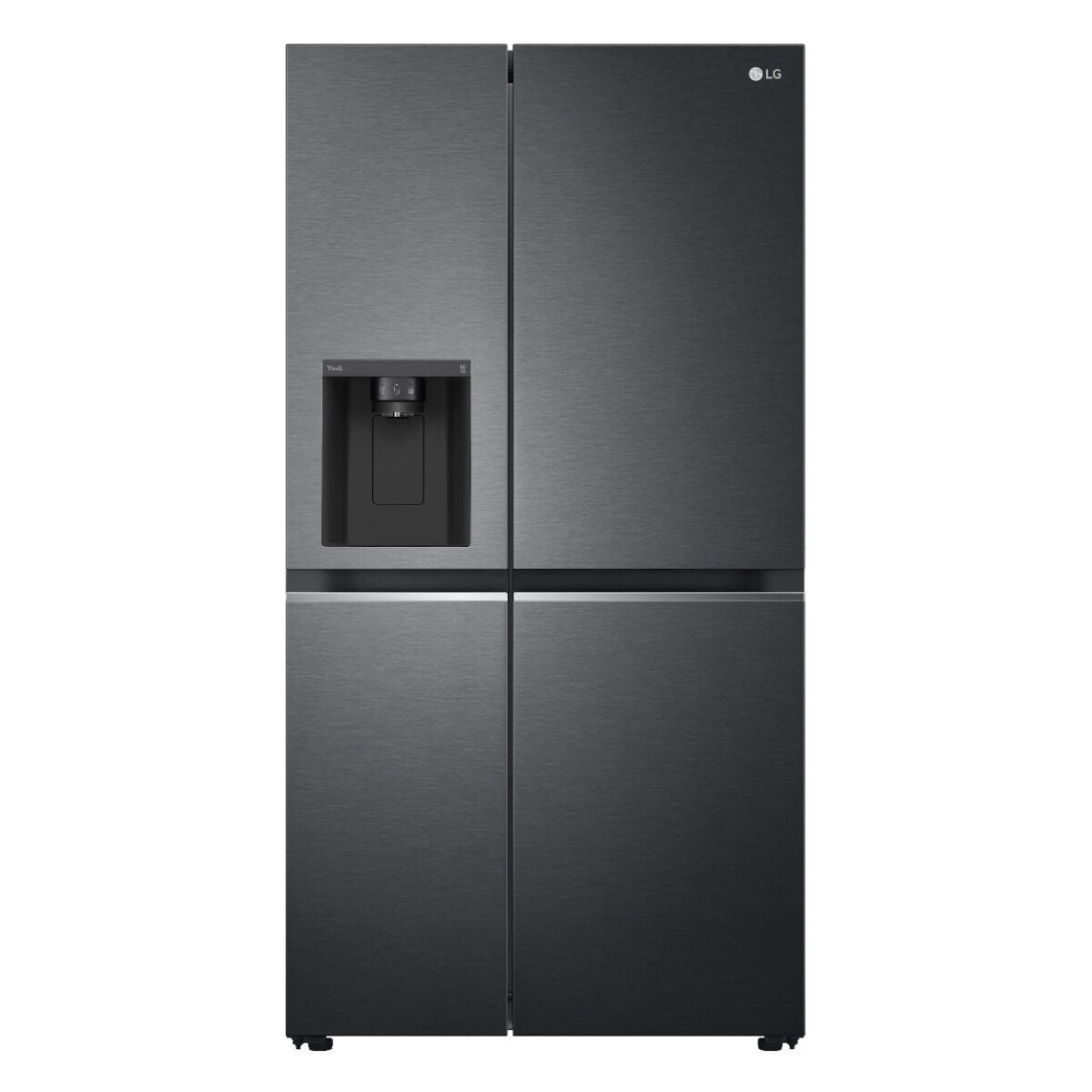 LG 611Lt Matte Black Steel Side by Side Refrigerator - GC-L257SQSL