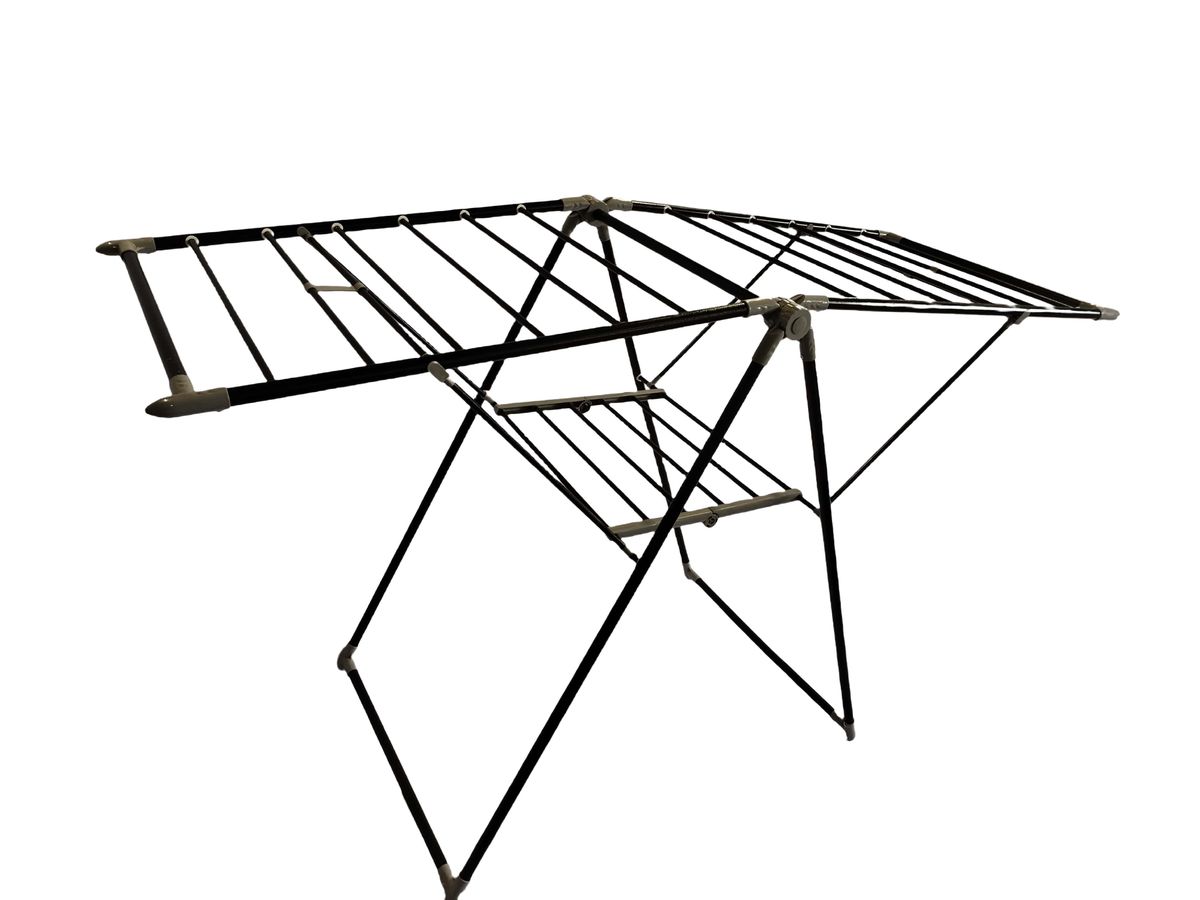 Black Home Clothes Stand - Washing Line - Foldable Dryer