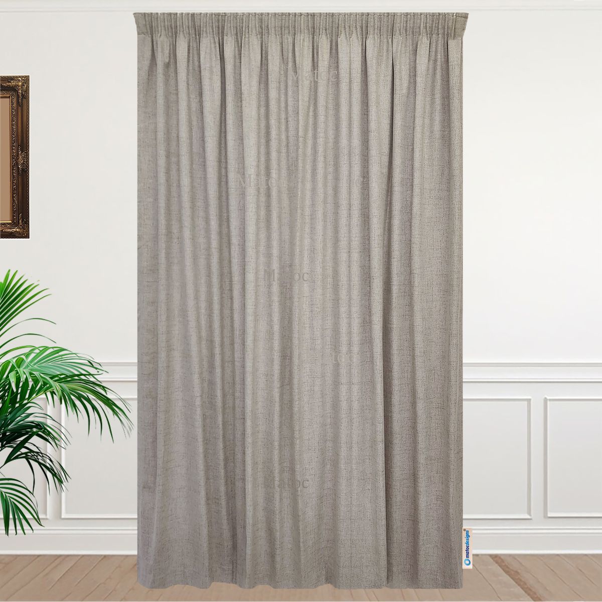 Matoc Designs Curtain - Essentials Range 100% Blackout Light Coffee - Taped