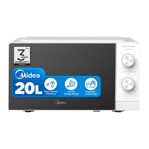 Midea 20L Inverter Manual Microwave 700W - White