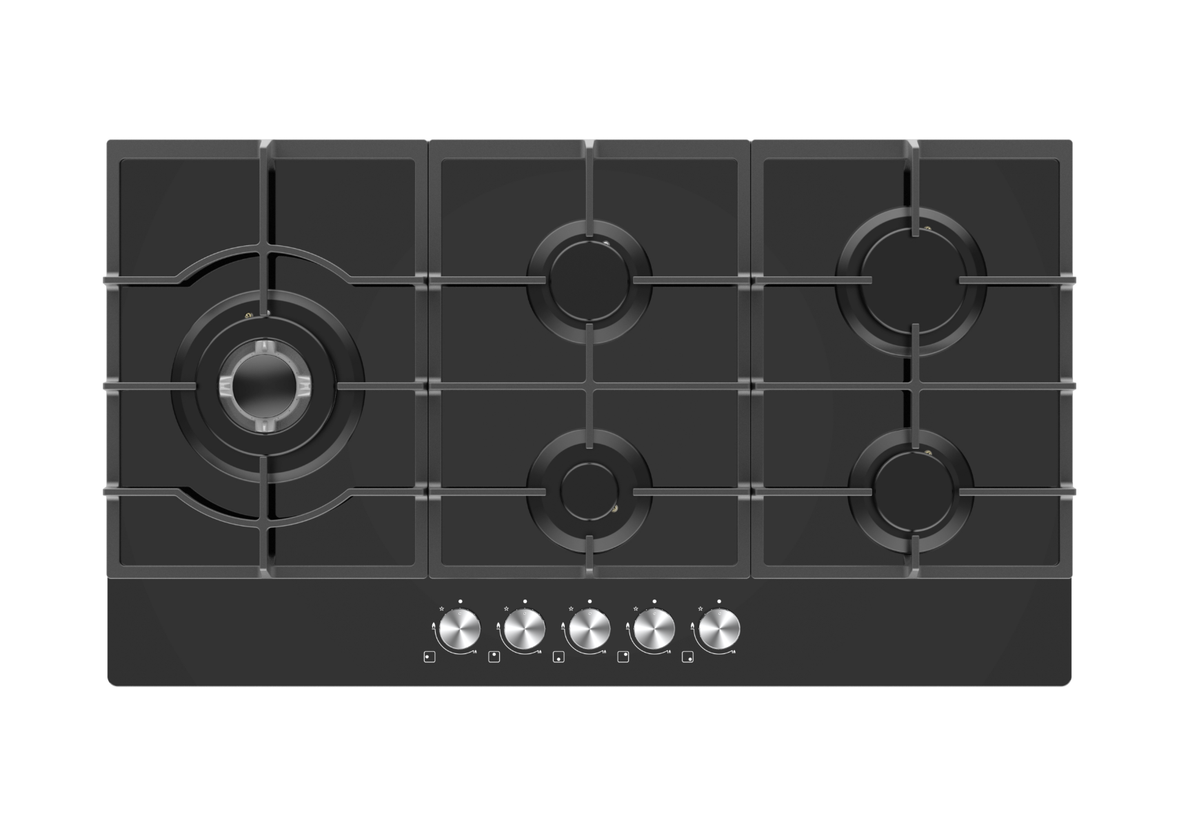 Midea 90CM Glass Black Hob - 90GP095