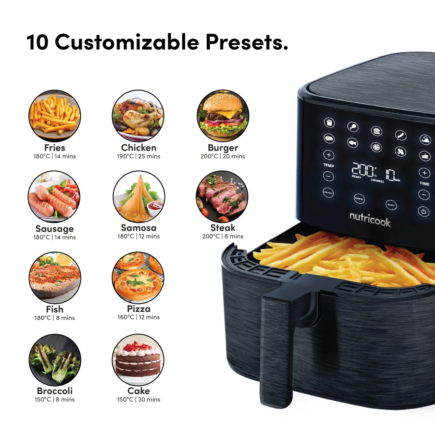 Nutricook Air Fryer 2 - 3.6L - Black