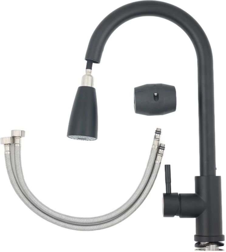 Pull Down Kitchen Mixer Tap Matte Black