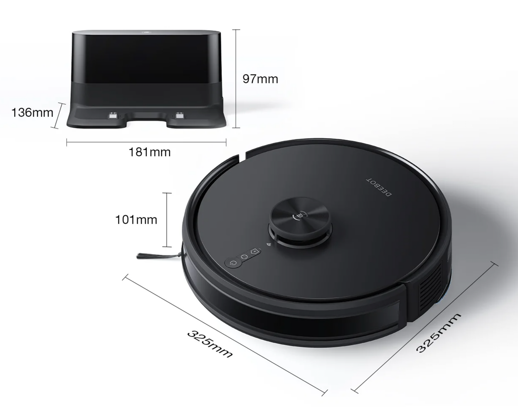 Robot Vacuum Ecovacs Deebot Y1 Pro (Black)