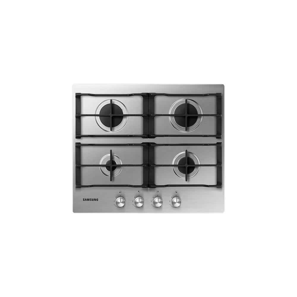 Samsung 60 CM 4 Burner Gas Hob With Cast Iron Grates, Stainless Steel finish