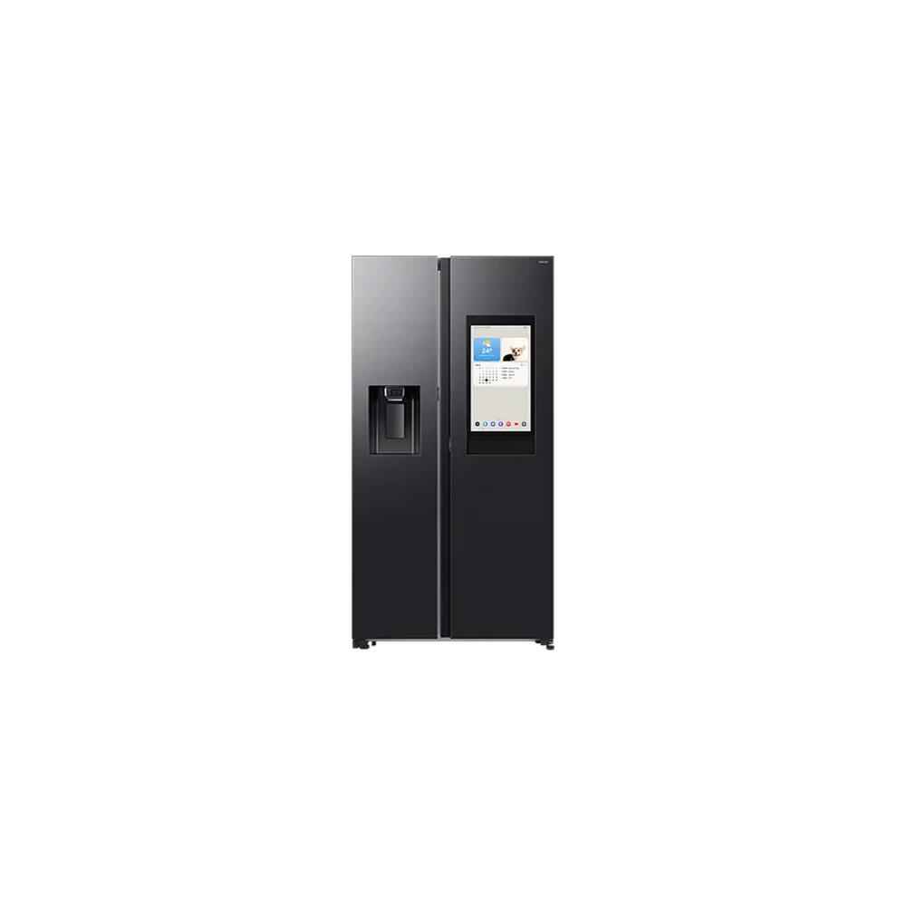 Samsung BESPOKE 594L AI Side by Side Fridge - 21.5” Family Hub screen – Plumbed -Black