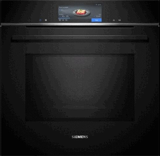 Siemens 60cm Black IQ700 Built-In Oven With Microwave-Function - HM778GMB1