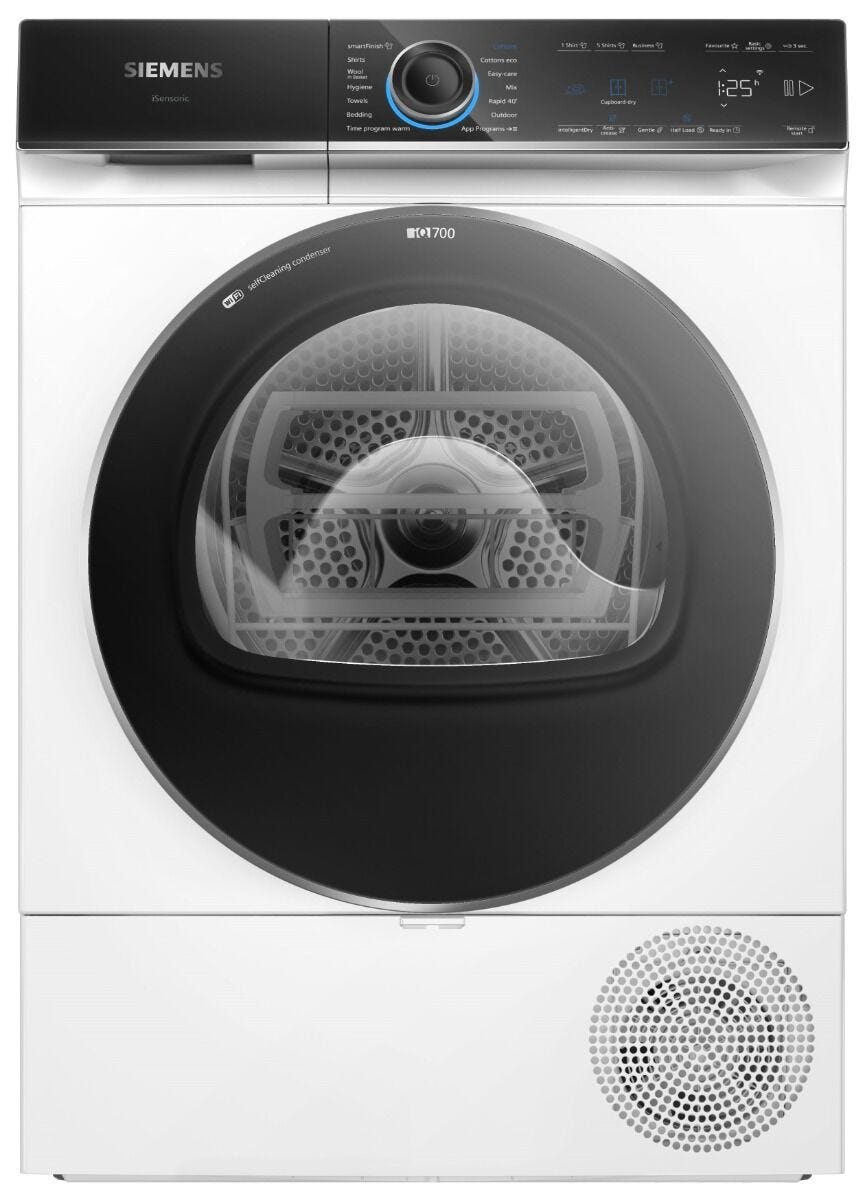 Siemens 9kg White iQ700 Heat Pump Tumble Dryer - WQ45B2A0ZA