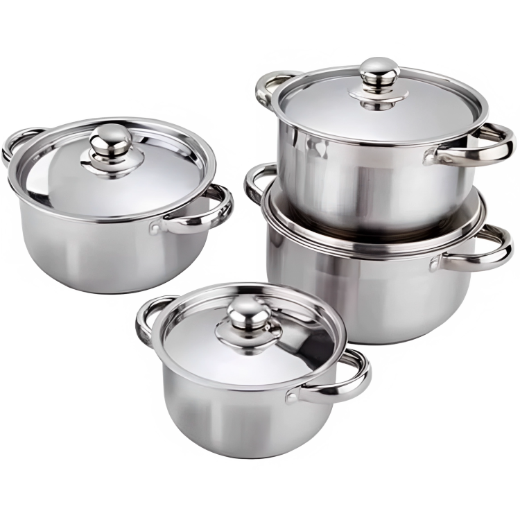 Silver Stainless steel Sealed 8 Pot