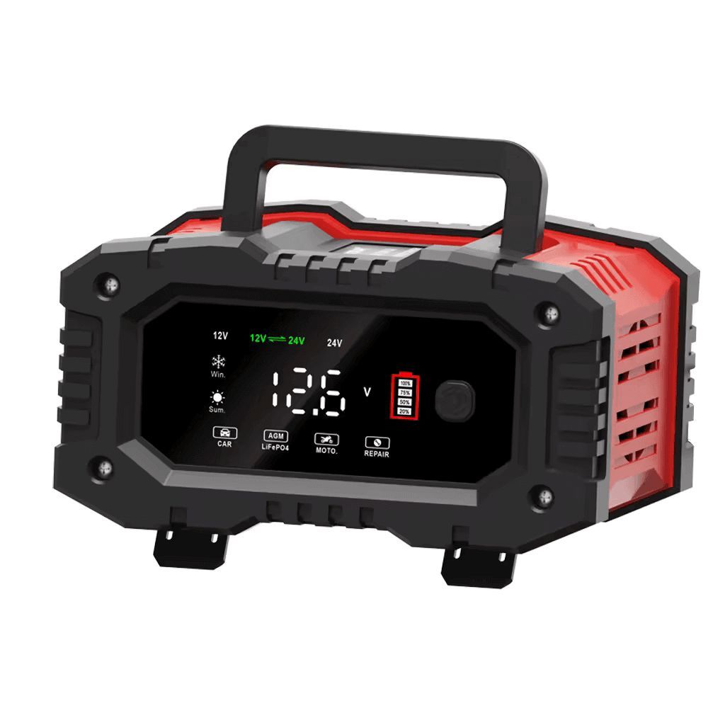Smart Battery Charger 12V/24V 20A 7-Stage AGM Lead-Acid LiFePO4