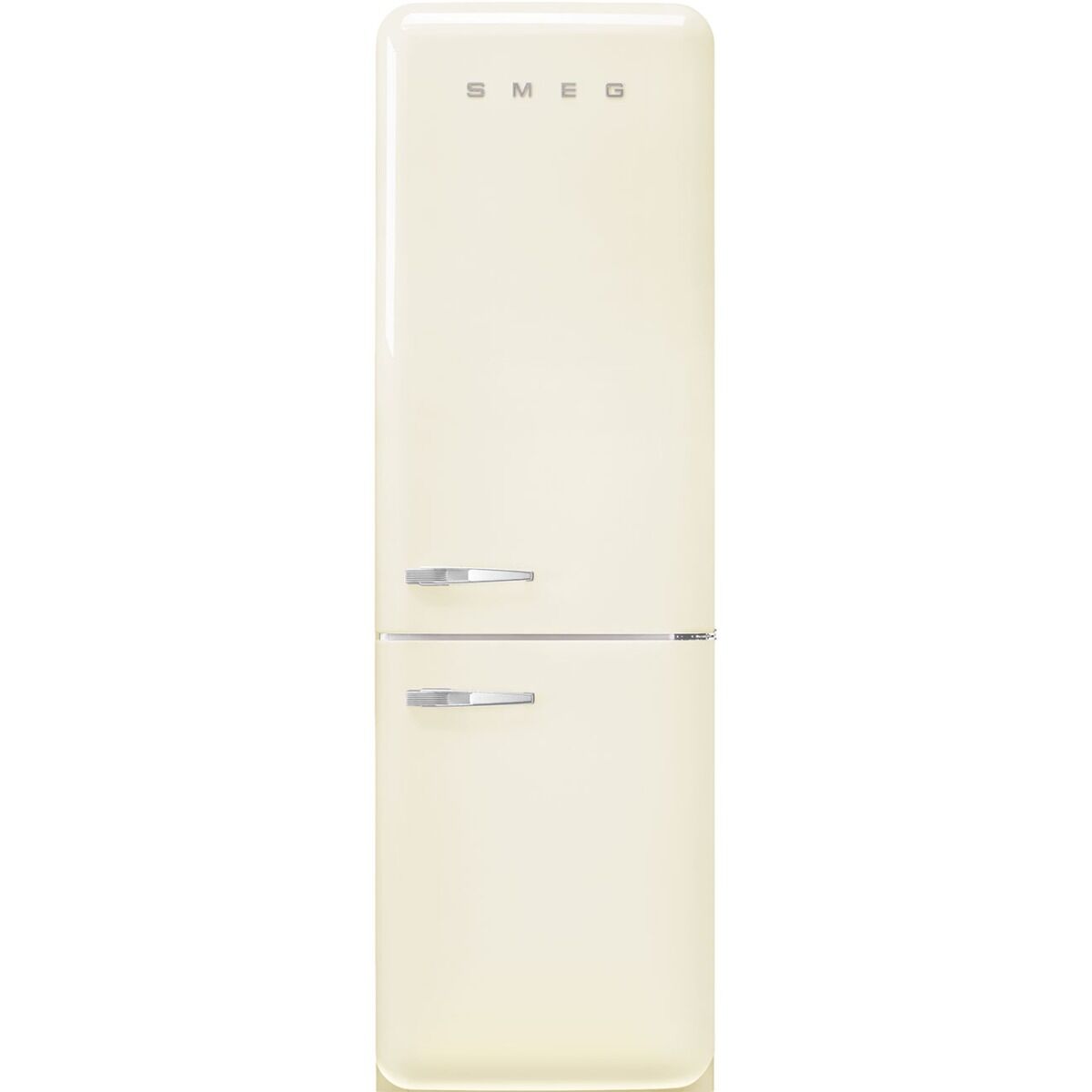 Smeg 331l Cream Bottom Mount Free Standing Retro Combi Refrigerator - FAB32RCR6