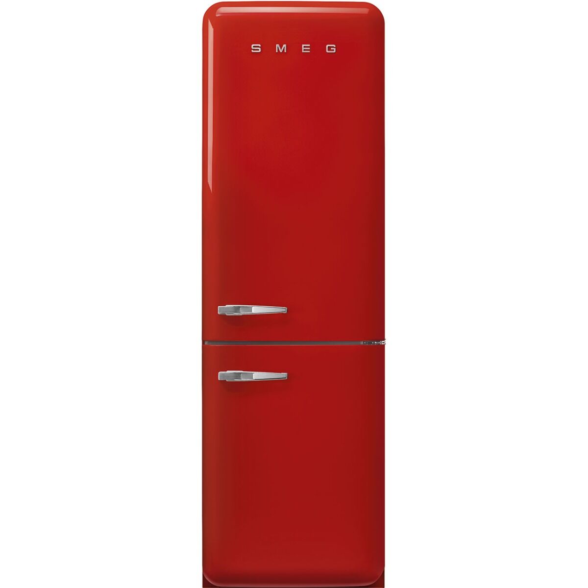 Smeg 331l Red Free Standing Retro Combi Refrigerator - FAB32RRD6