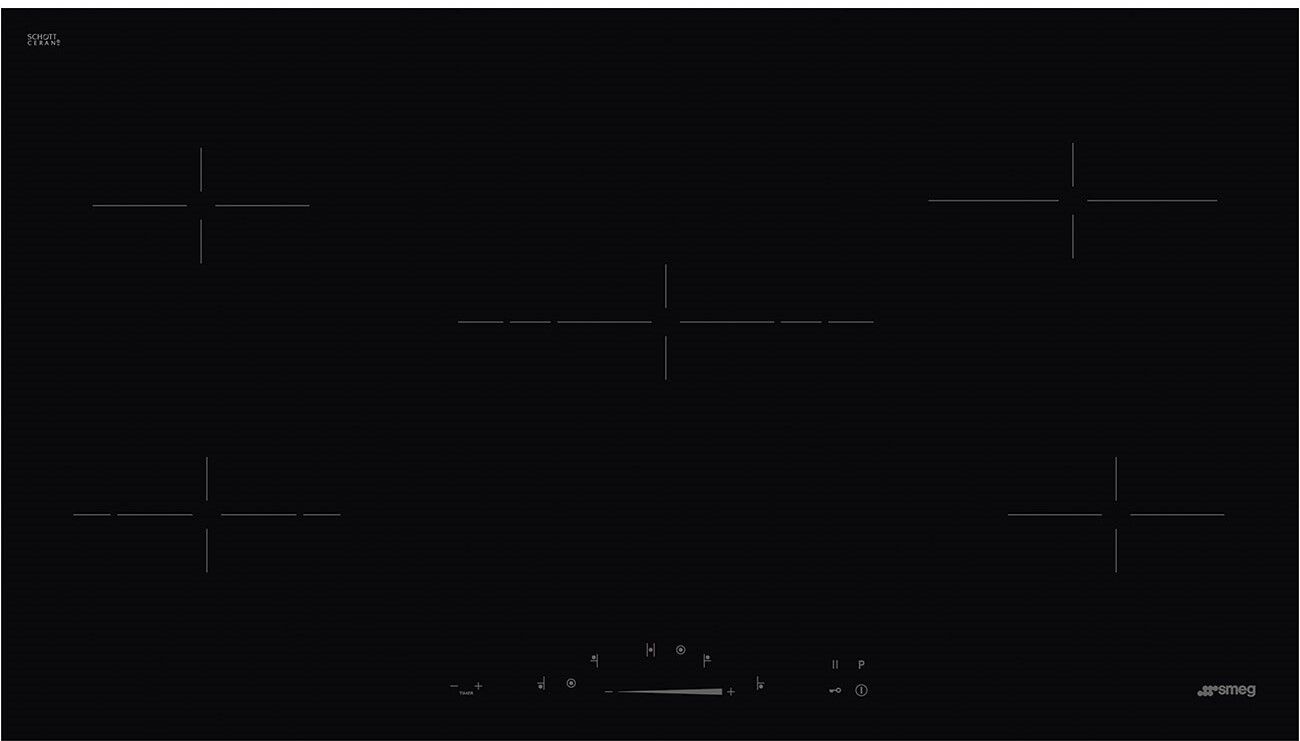 Smeg 90cm Black Ceramic Electric Hob - SE495ETD