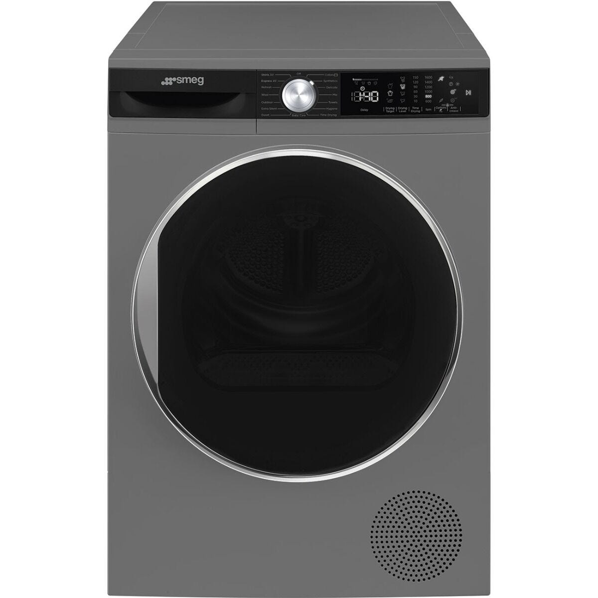 Smeg 9kg Dark Inox Free Standing Tumble Dryer - D3T9XSA